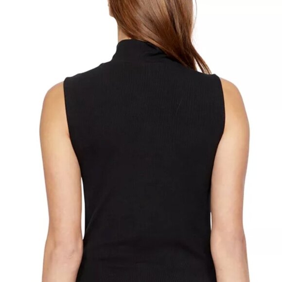 Sanctuary Women's Black Essential Sleeveless Mock-Neck Top Size Small New - Picture 2 of 5